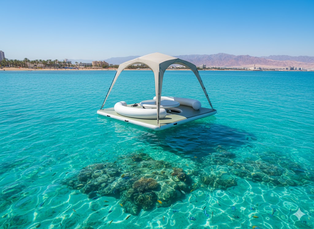 פלטפורמה בר מתנפחת קשיחה Easypool, טרקלין צף