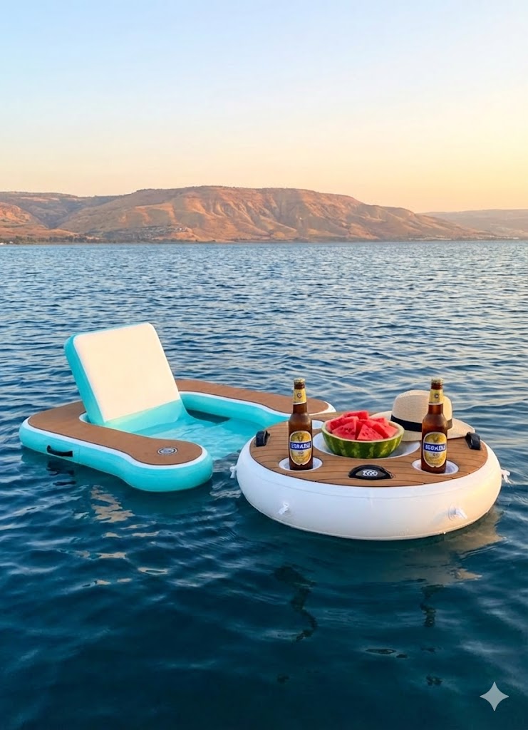 סט כורסא ושולחן מתנפחים קשיחים Easypool