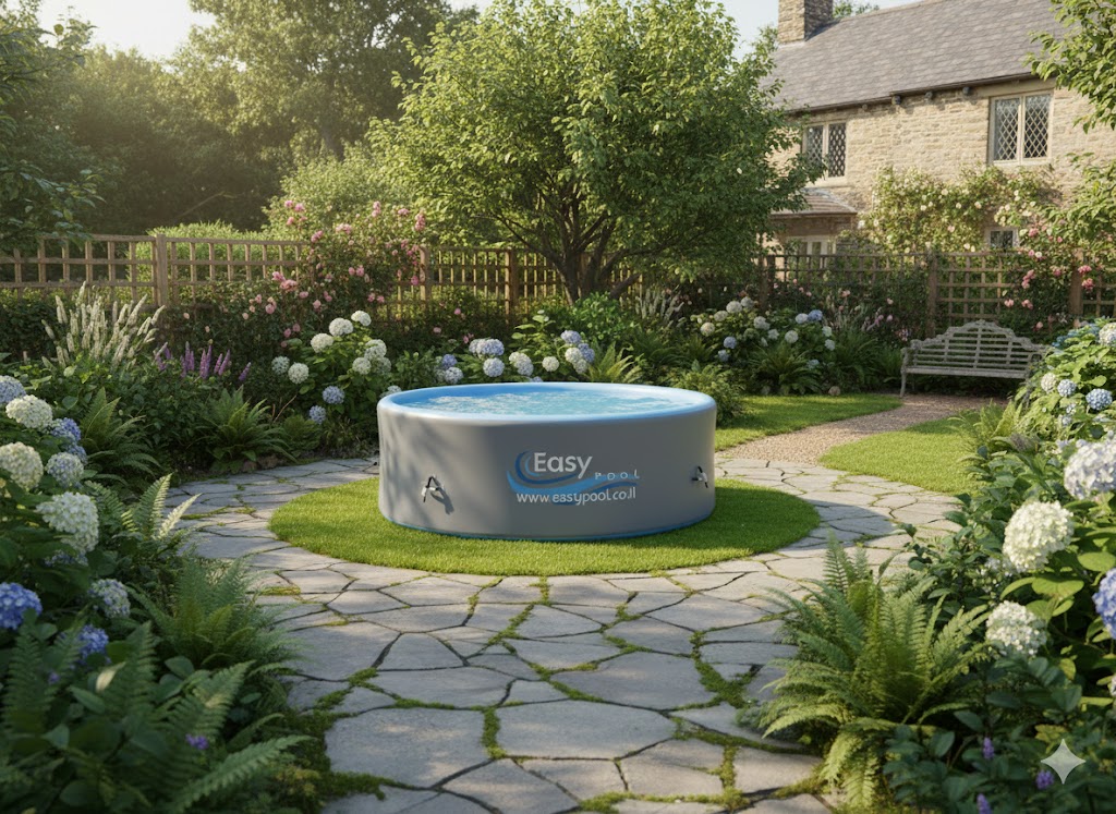 בריכת שחייה מתנפחת עגולה בקוטר 3 מטר ובעומק 1 מטר, טכנולוגיית Drop-Stitch – איכות מקצועית לבית ולחוץ