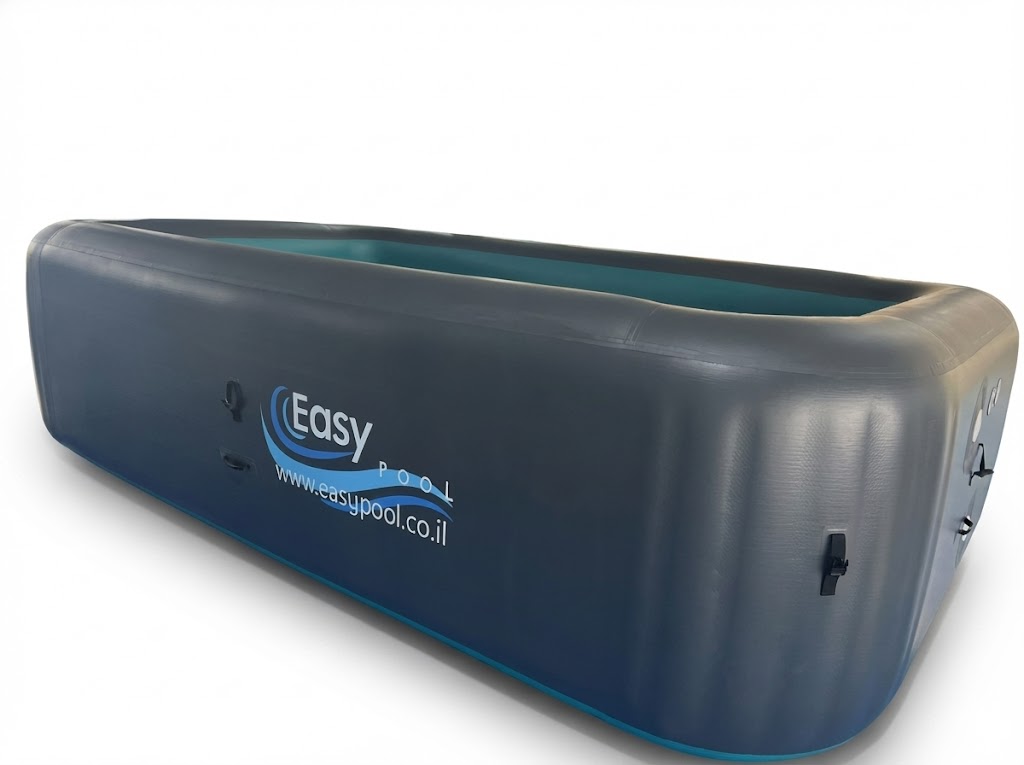 בריכת שחייה מתנפחת מלבנית קשיחה Easypool באורך 5 מטר,רוחב 3 מטר ובעומק 1.22 מטר, טכנולוגיית Drop-Stitch – איכות מקצועית לבית ולחוץ