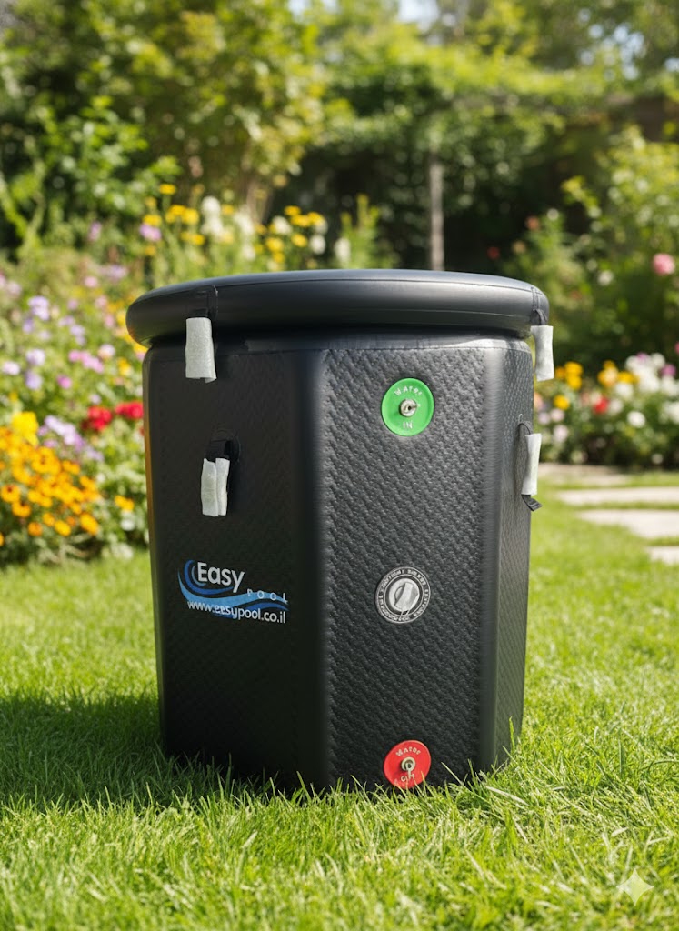 חבית קרח מתנפחת בקוטר 90 ס״מ ועומק 90 ס״מ