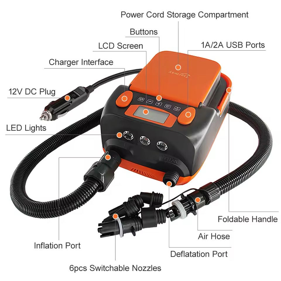 משאבת אוויר נטענת למוצרים מתנפחים