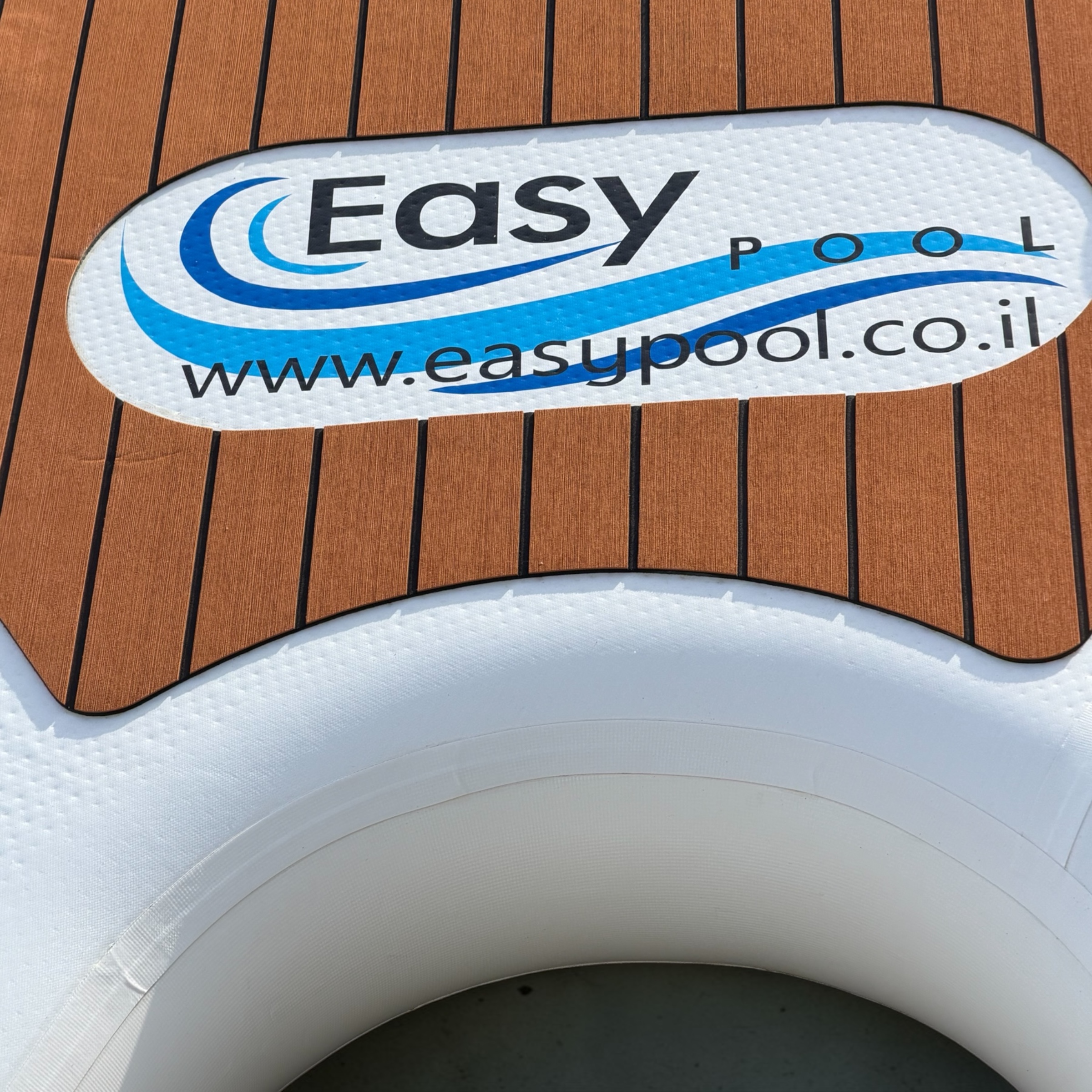 פלטפורמה משושה מתנפחת יוקרתית קשיחה Easypool עם כריות 2.5*2.82 מטר